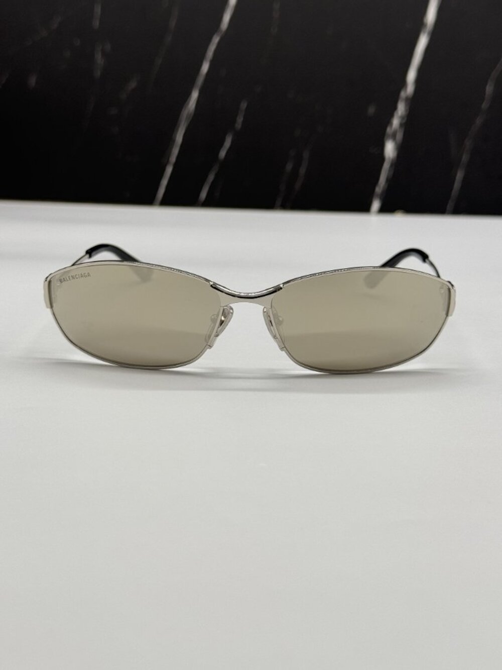 NEW BALENCIAGA BB0336S 006 SILVER WOMEN SUNGLASSES BALENCIAGA EYEWEAR - Picture 4 of 9